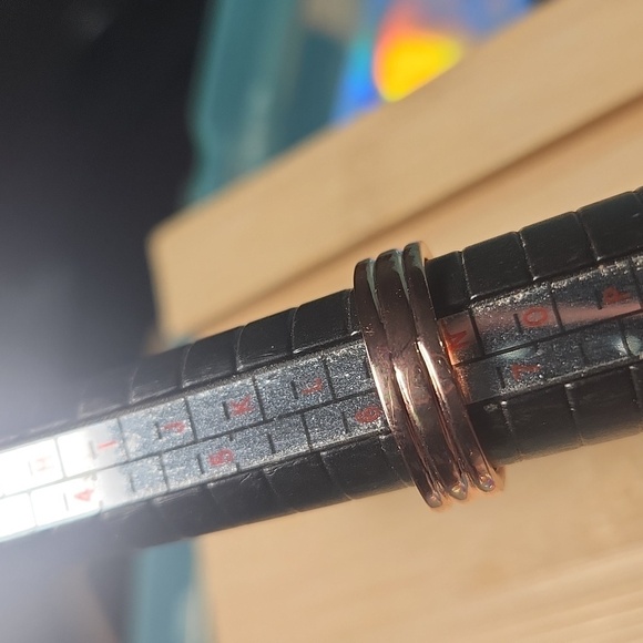 Rose Gold Cubic Zirconia Engagement Ring Size 6.5 - Picture 7 of 8